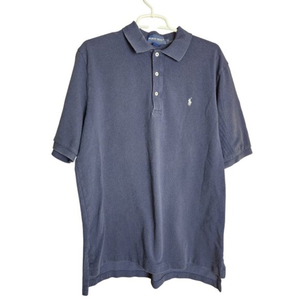 Polo Golf Ralph Lauren Shirt Mens Large Blue Performance Short Sleeve Activewear